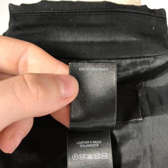 Studio Liz Claiborne Size 8 Black Button Front Blazer Jacket 3/4 Sleeves Stretch - Picture 9 of 9